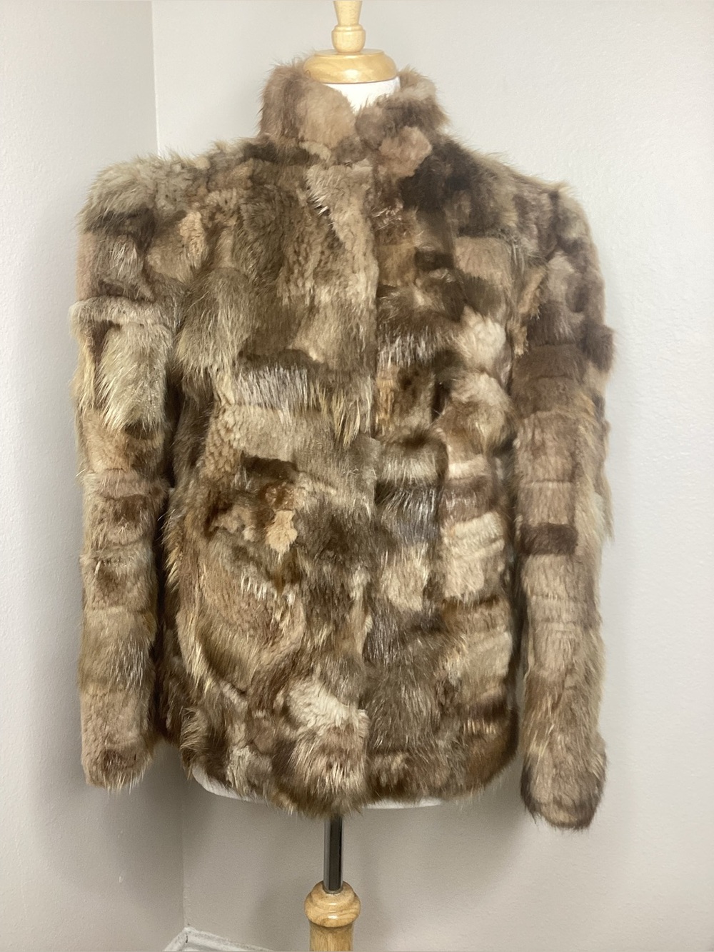 Vintage Canadian Beaver Fur Jacket Brown EUC M